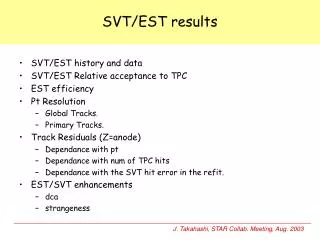 SVT/EST results