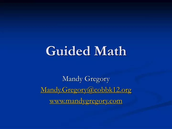 guided math