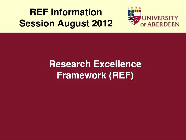 ref information session august 2012