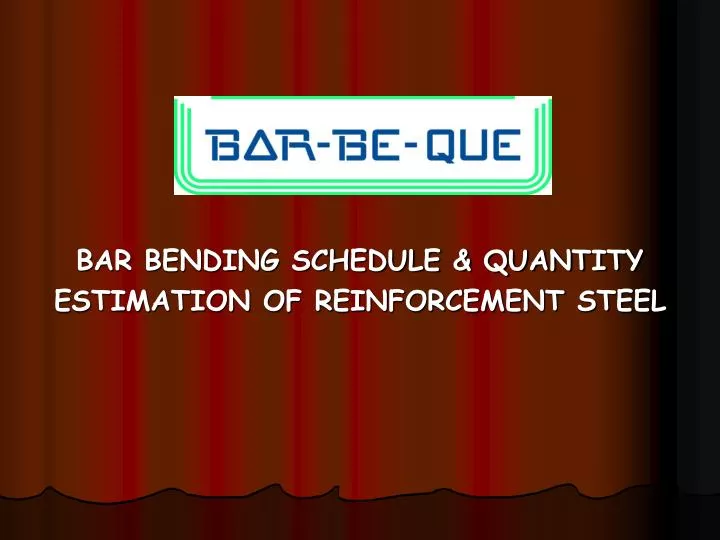 bar bending schedule quantity estimation of reinforcement steel