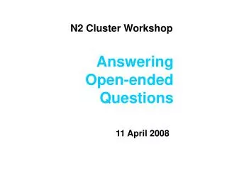 N2 Cluster Workshop