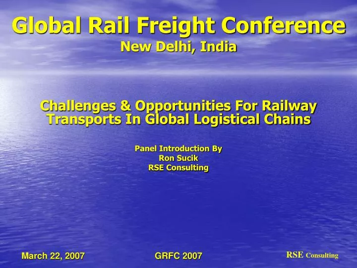 global rail freight conference new delhi india