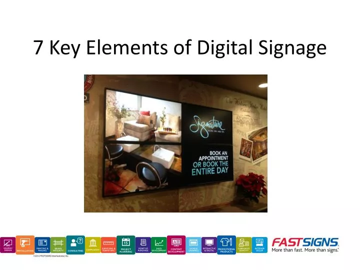 7 key elements of digital signage
