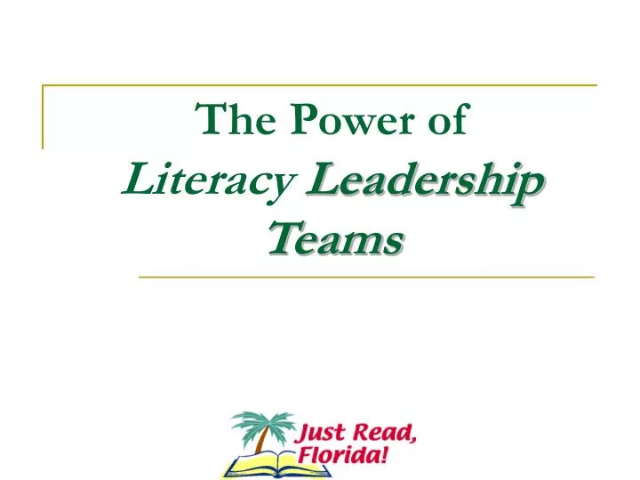 the power of literacy leadership teams