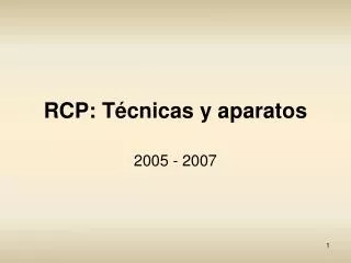 rcp t cnicas y aparatos