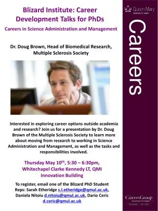 Blizard Institute: Career Development Talks for PhDs