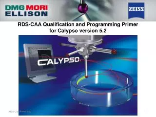 RDS-CAA Qualification and Programming Primer for Calypso version 5.2