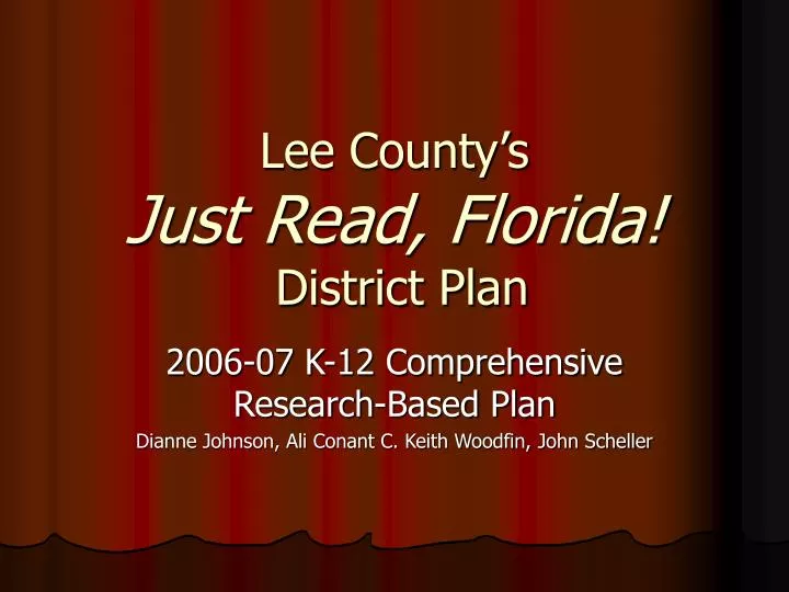 lee county s just read florida district plan