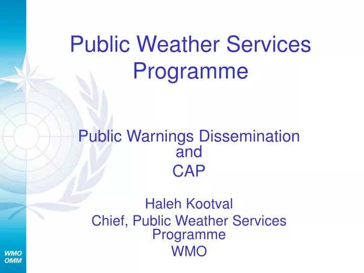 public weather services programme