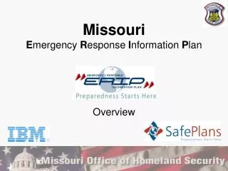 Missouri E mergency R esponse I nformation P lan