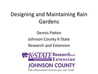 Designing and Maintaining Rain Gardens