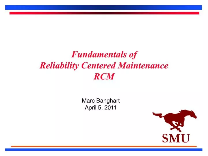 fundamentals of reliability centered maintenance rcm