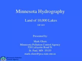 Minnesota Hydrography