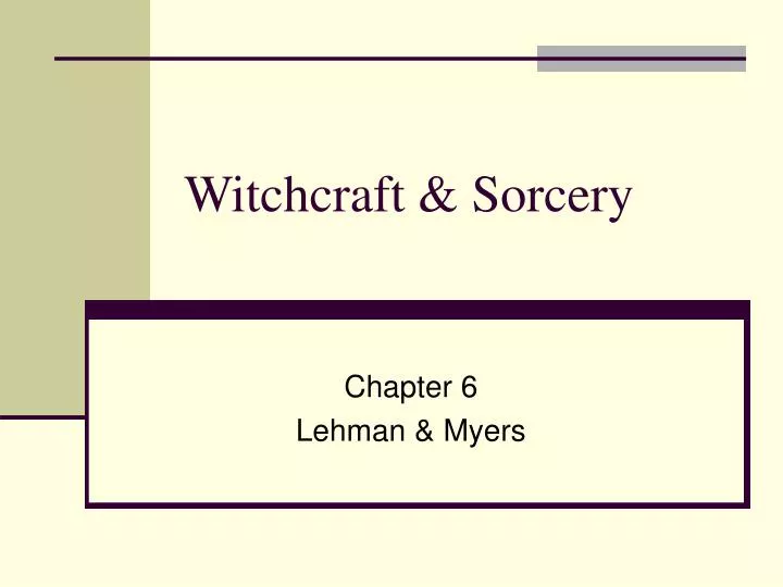 witchcraft sorcery