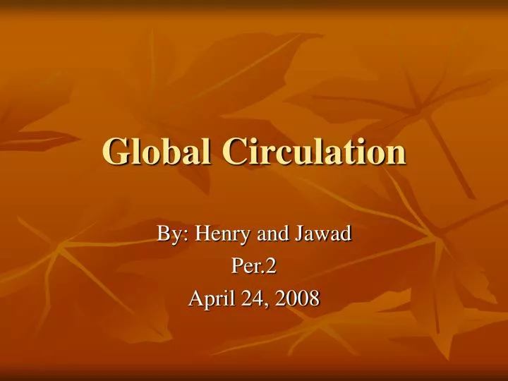 global circulation