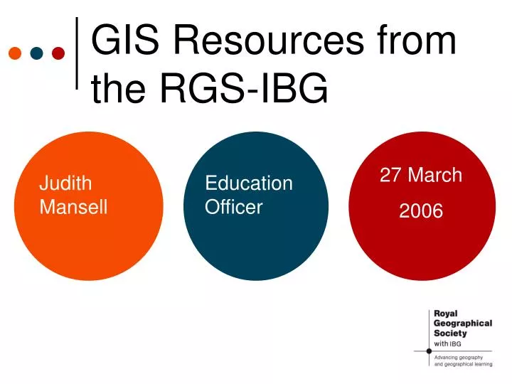 gis resources from the rgs ibg