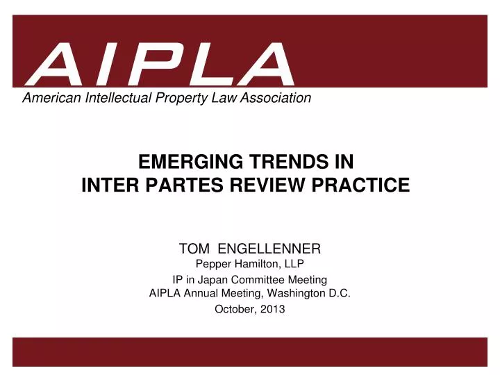 emerging trends in inter partes review practice
