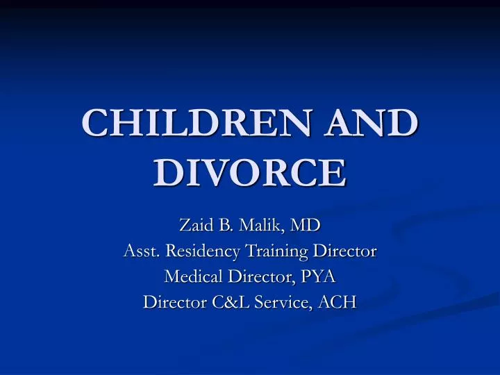 children and divorce