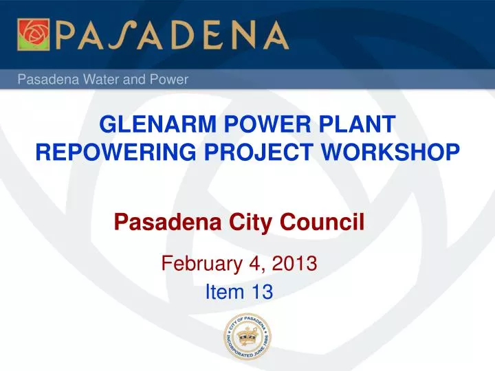 glenarm power plant repowering project workshop