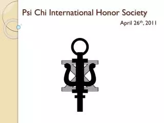 Psi Chi International Honor Society