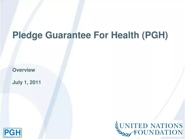 pledge guarantee for health pgh