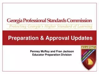 Preparation &amp; Approval Updates
