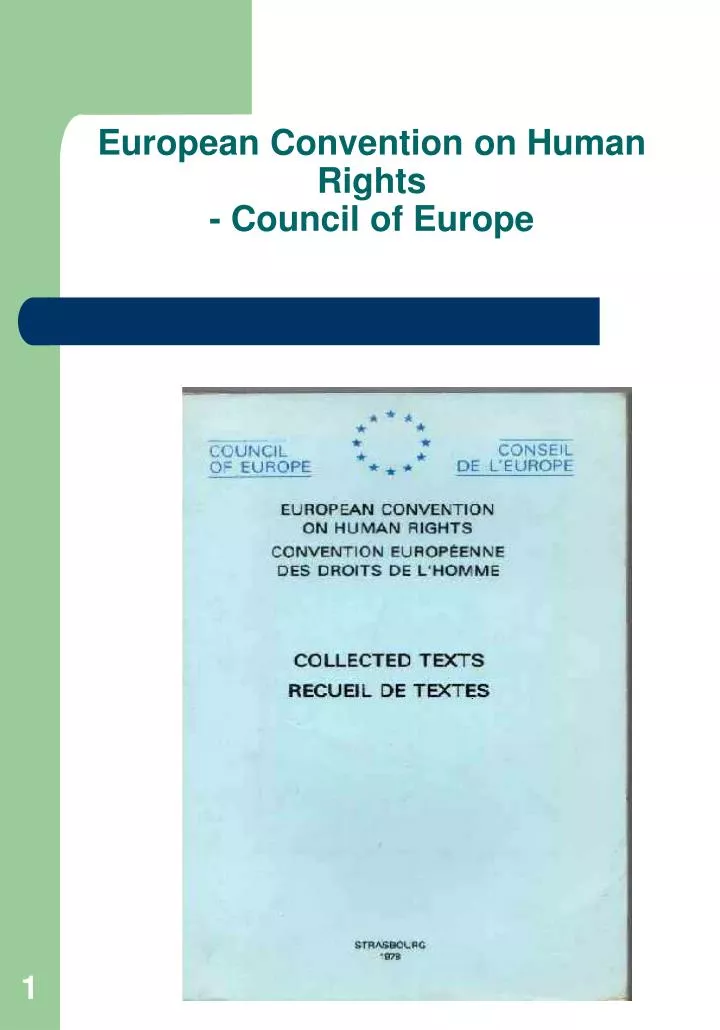 european convention on human rights council of europe