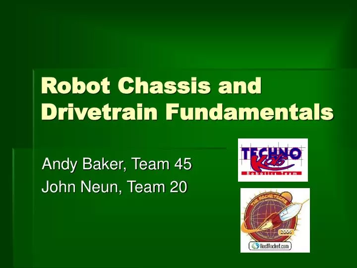 robot chassis and drivetrain fundamentals