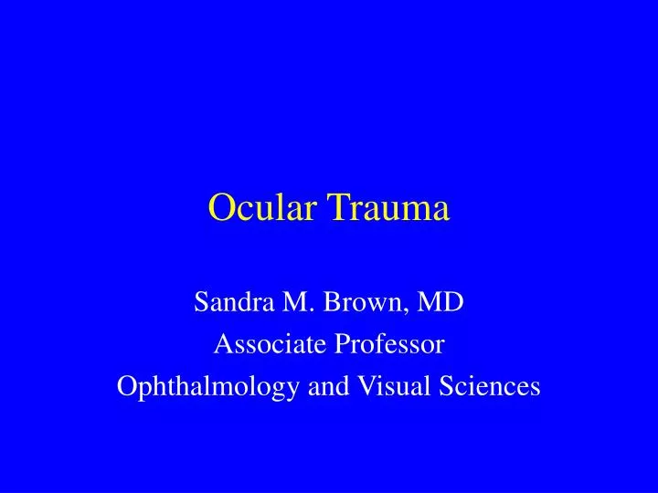 ocular trauma