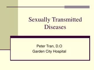 Sexually Transmitted Diseases