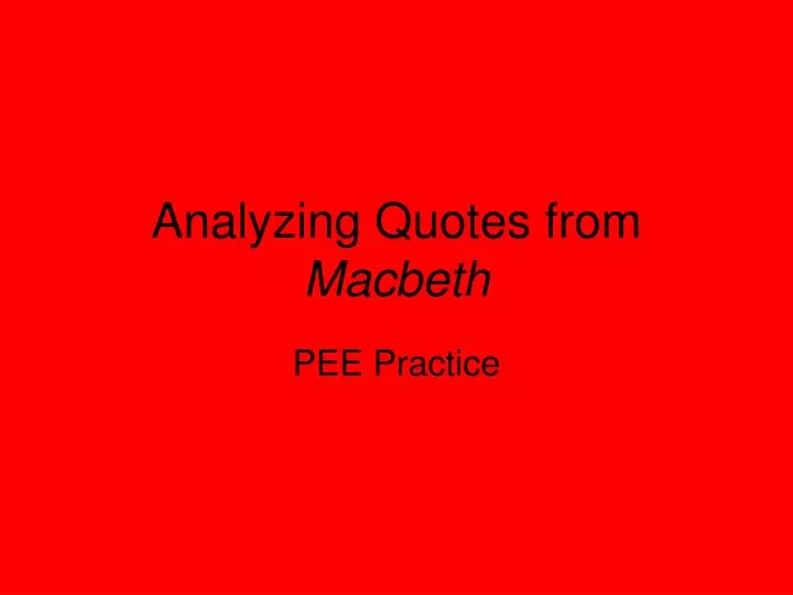 analyzing quotes from macbeth