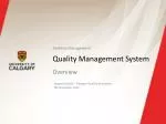 Quality Management System - slide 1