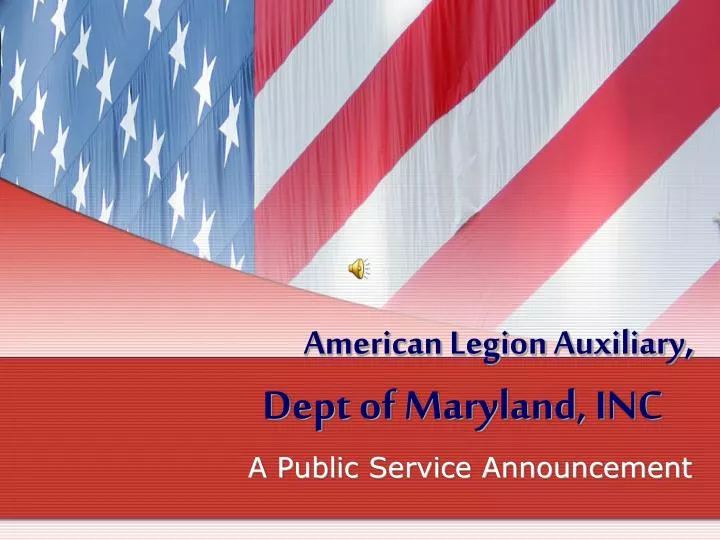 american legion auxiliary dept of maryland inc