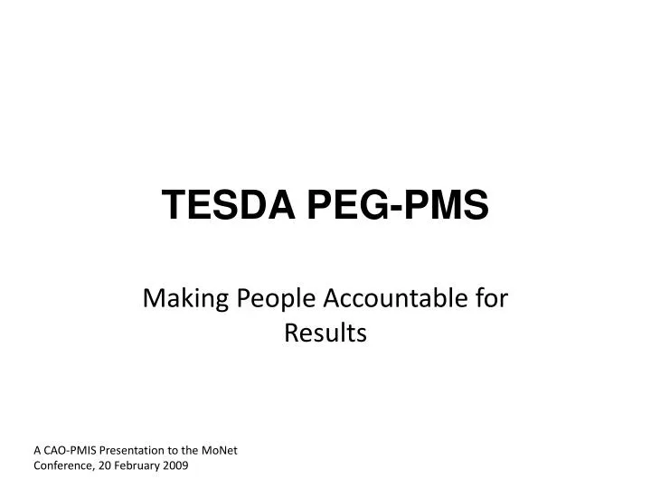 tesda peg pms