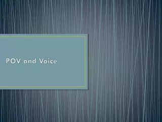POV and Voice
