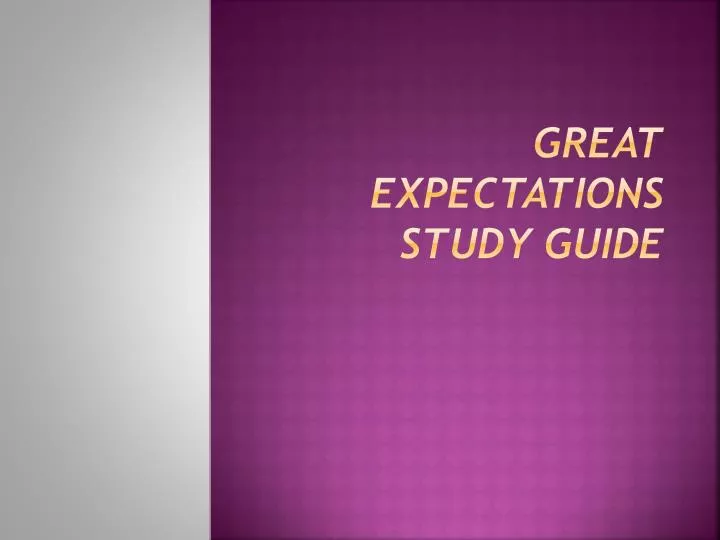 great expectations study guide