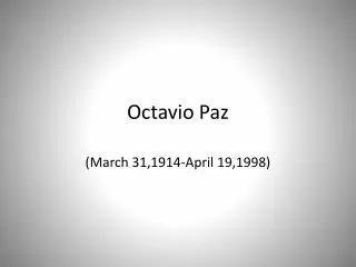 Octavio Paz