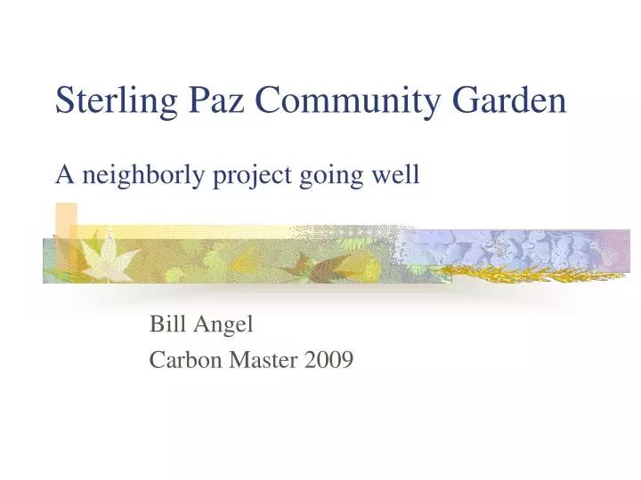 sterling paz community garden a neighborly project going well