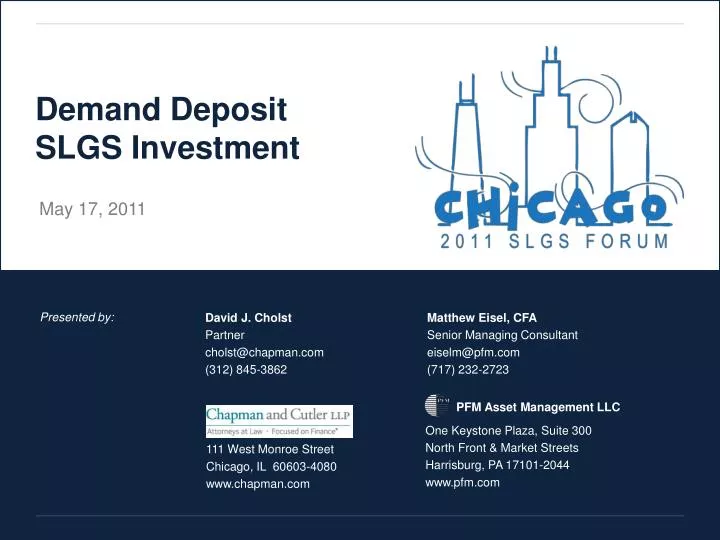 demand deposit slgs investment