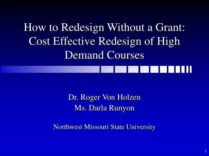 how to redesign without a grant cost effective redesign of high demand courses
