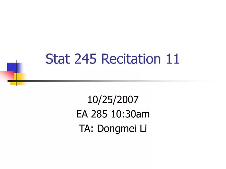 stat 245 recitation 11