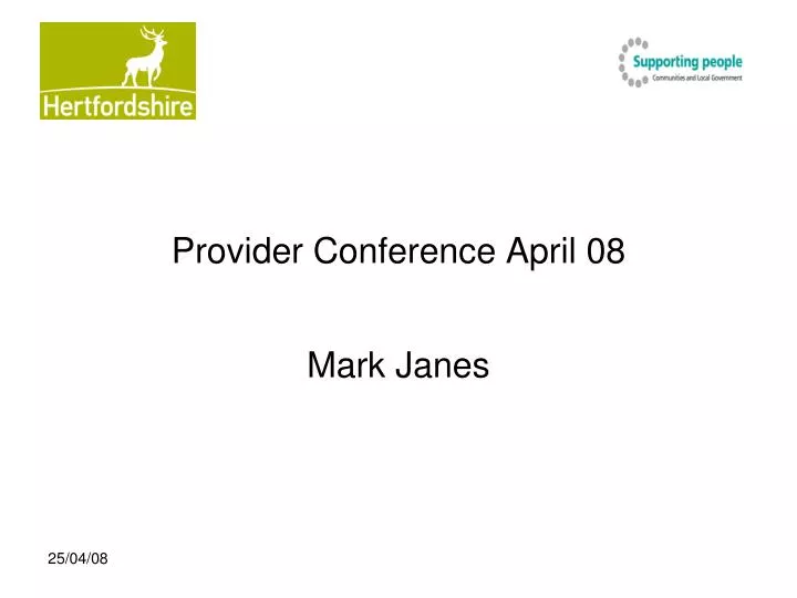 provider conference april 08