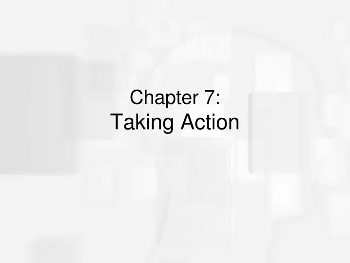 chapter 7 taking action