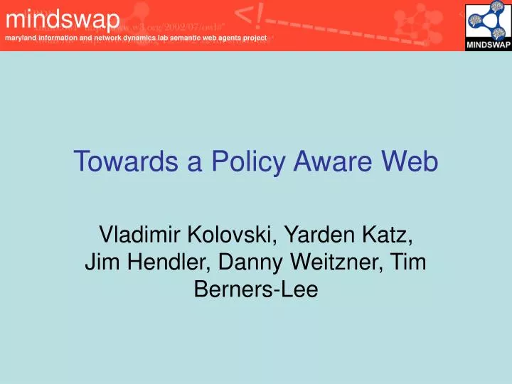 towards a policy aware web
