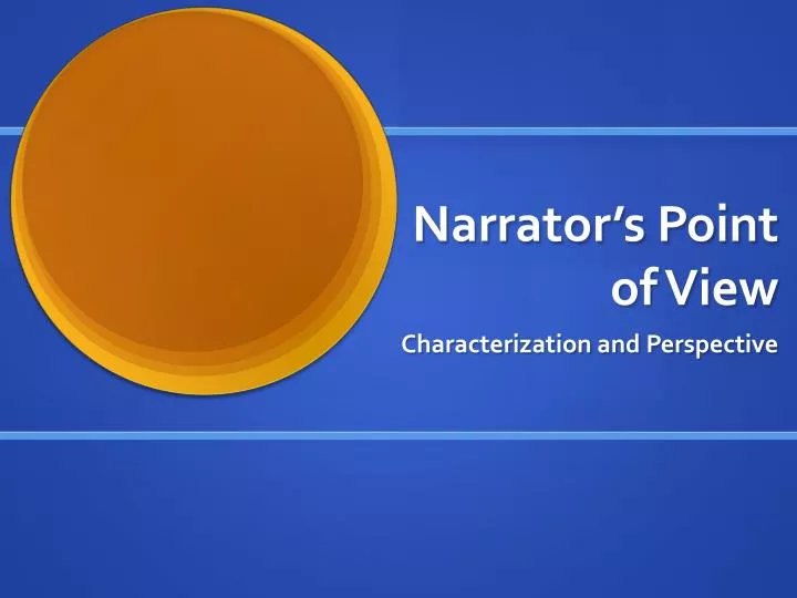 narrator s point of view