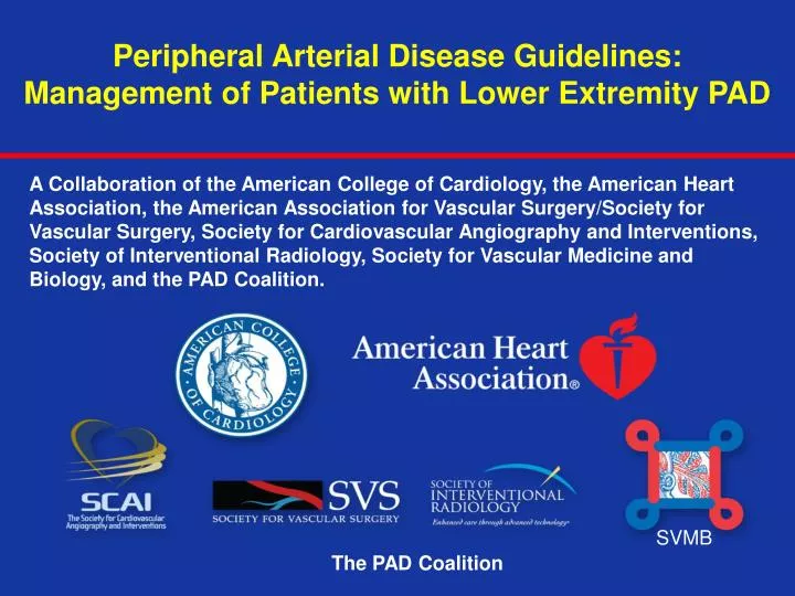 peripheral arterial disease guidelines management of patients with lower extremity pad
