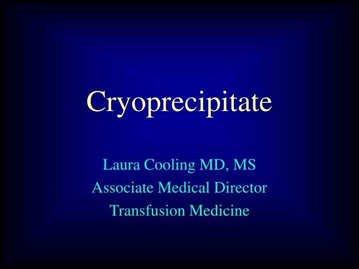 cryoprecipitate