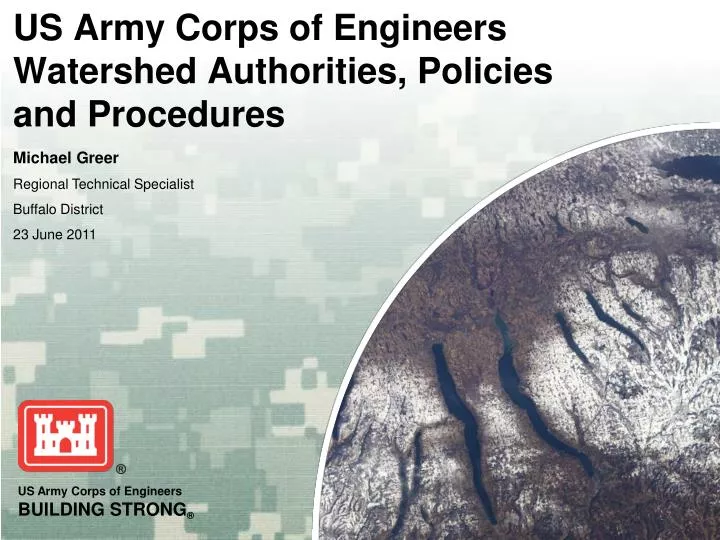 us army corps of engineers watershed authorities policies and procedures