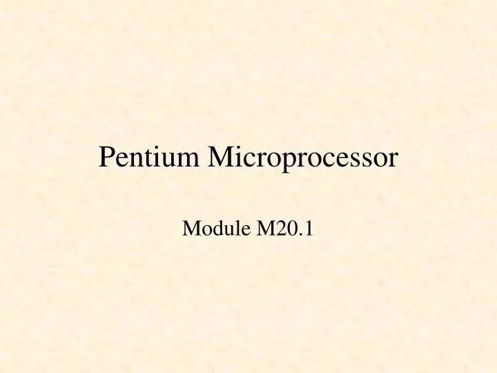 pentium microprocessor