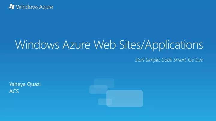 windows azure web sites applications start simple code smart go live